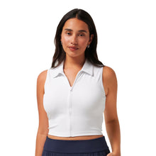 Load image into Gallery viewer, Travis Mathew Midline Womens Sleeveless Polo - White/L
 - 3