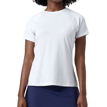 Load image into Gallery viewer, FILA Essen Short Sleeve Mesh Back Wmn Tennis Shirt - White/XL
- 3