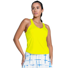 Load image into Gallery viewer, Lucky In Love Club House Womens Tennis Tank - Yellow/M
- 1