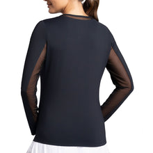 Load image into Gallery viewer, Ibkul Essential Solid LS Crew Mesh Wmn Tenns Shirt
- 2