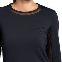 Load image into Gallery viewer, Ibkul Essential Solid LS Crew Mesh Wmn Tenns Shirt
- 3