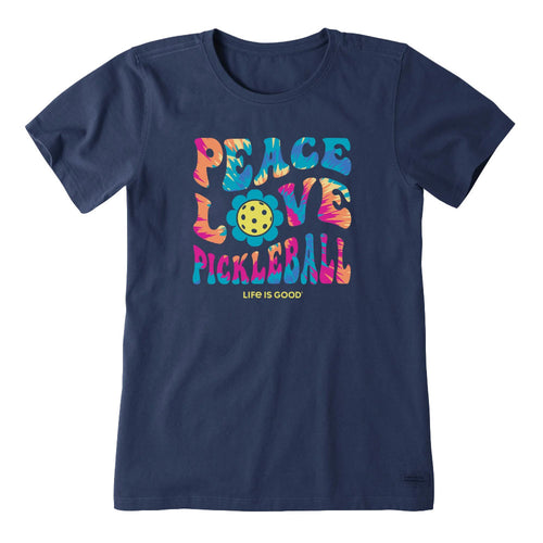Life Is Good Tie Dye Pickleball Short Sleeve Womens T-Shirt