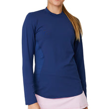Load image into Gallery viewer, Sofibella UV Staples Sun Womens LS Tennis Shirt - Navy/XL
- 1