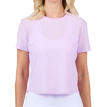 Load image into Gallery viewer, Sofibella Staples Mesh SS Womens Tennis Shirt - Lavender/2X
- 7