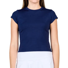 Load image into Gallery viewer, Sofibella Staples Cap Sleeve Womens Tennis Shirt - Navy/XL
- 5