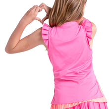 Load image into Gallery viewer, Lucky In Love Lace Frill Girl Sleeveless Polo
- 2