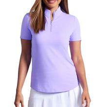 Load image into Gallery viewer, Ibkul Essential Solid SS Mock Womens QZ - Lavender/XL
- 7