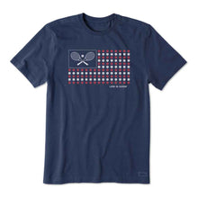 Load image into Gallery viewer, Life Is Good Tennis Flag Crusher SS Mens T-Shirt - Darkest Blue/XXL
- 1
