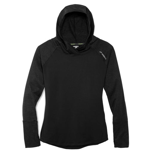 Brooks Dash Womens Running Hoodie - BLK/BLK HTH 016/XL