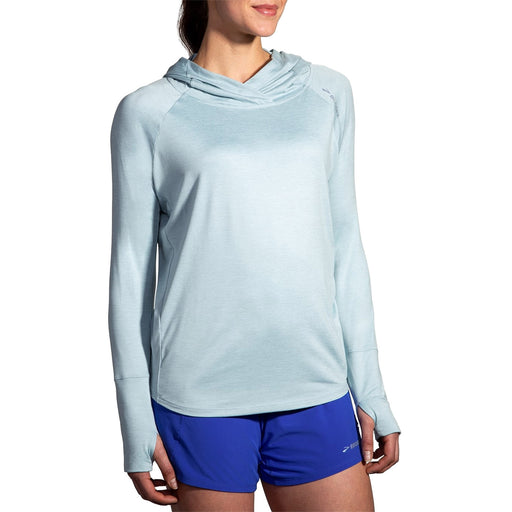 Brooks Dash Womens Running Hoodie - HTHR GLACER 417/L
