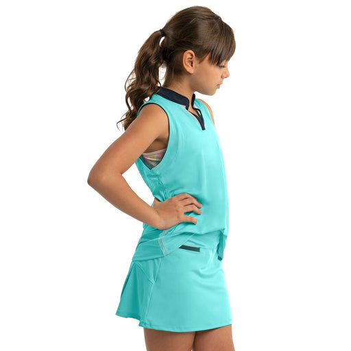 Lucky in Love Birdie Girls Sleeveless Polo