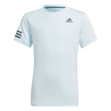 Load image into Gallery viewer, Adidas Club 3 Stripe Boys Tennis Shirt - ALMOST BLUE 450/XL
- 1