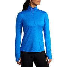 Load image into Gallery viewer, Brooks Dash Womens Running 1/2 Zip - HTH BL BOLT 437/XL
- 1