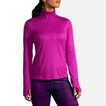 Load image into Gallery viewer, Brooks Dash Womens Running 1/2 Zip - HTHR MAGNTA 687/XL
- 5