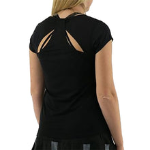 Load image into Gallery viewer, Cross Court Grenada Blk Wmns Cap Slv Tennis Shirt
- 2