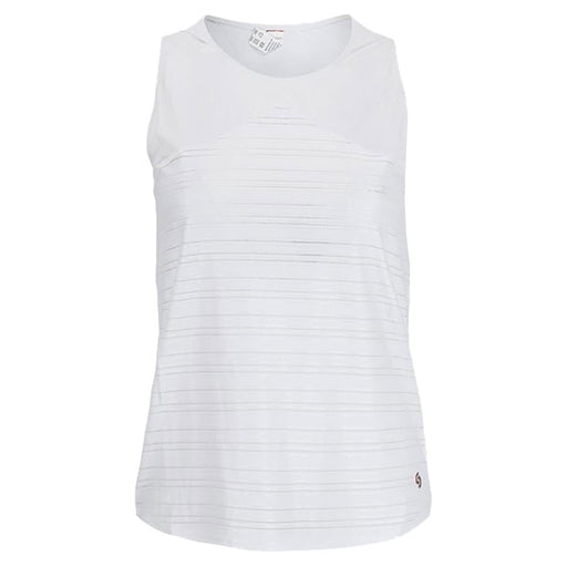 Cross Court Club Wht Crew Womens Tennis Tank Top - WHITE 0110/XL