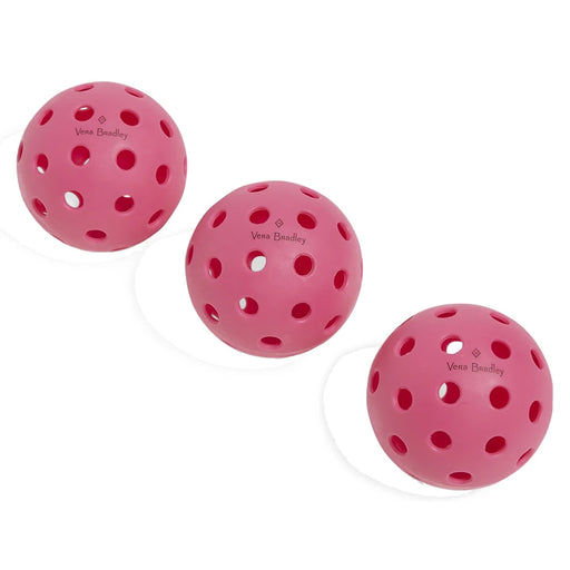 Baddle Vera Bradley Outdoor Pickleball Balls 3 Pk - Lipstick Rose