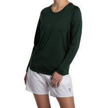 Load image into Gallery viewer, Baddle Womens Longsleeve Pickleball Shirt - Dark Green Hgr/XL
- 3