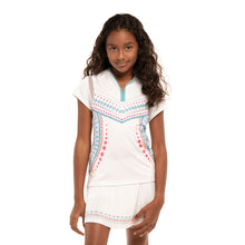 Load image into Gallery viewer, Lucky in Love Desert Vibes White Girls Polo - WHITE 110/L
 - 1