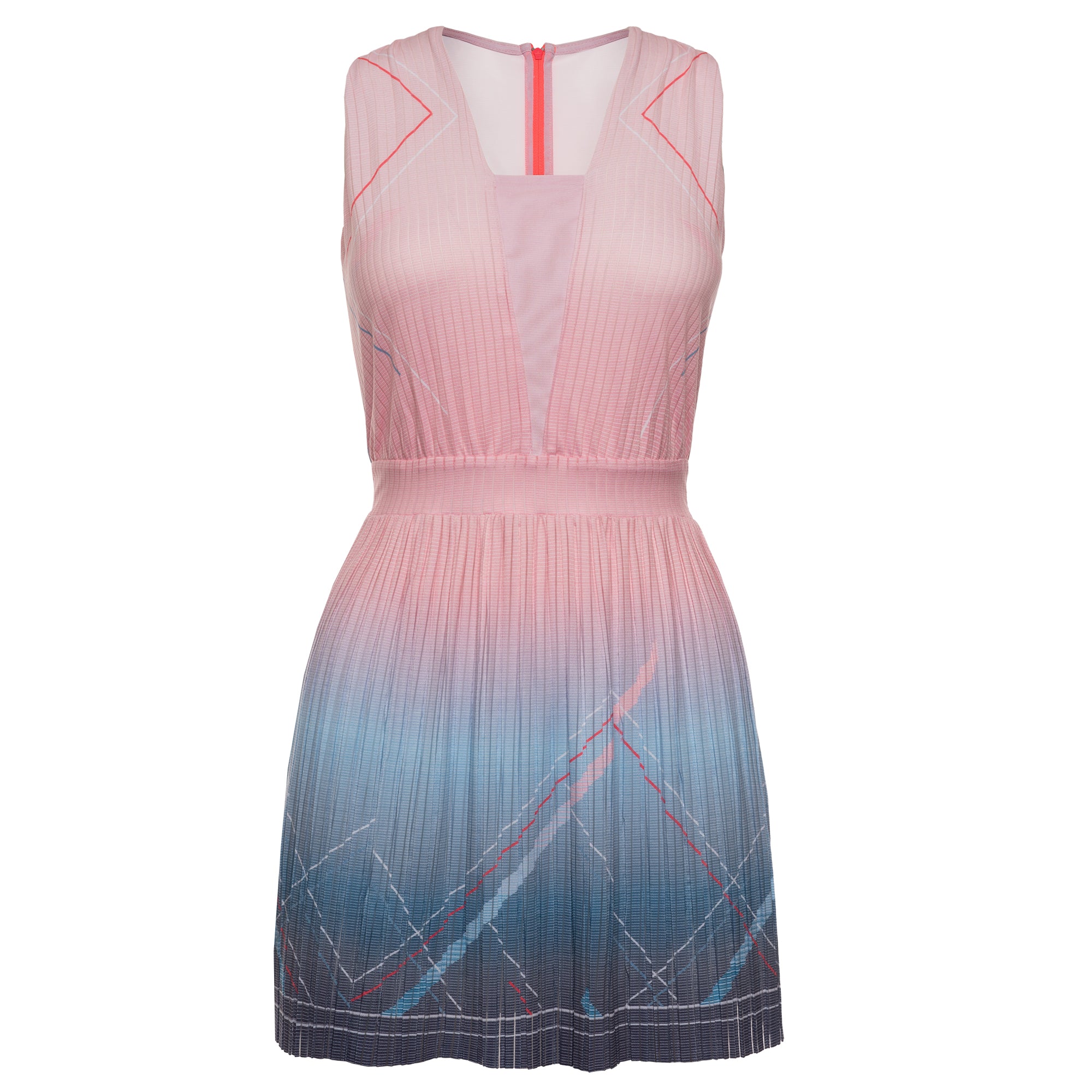 K Swiss Deep V Pleated Lake Womens Tennis Dress