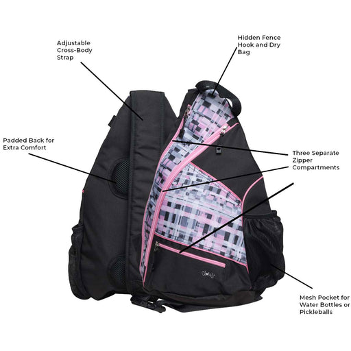 Glove It Pixel Plaid Pickleball Sling