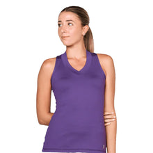 Load image into Gallery viewer, Sofibella UV Colors Racerback Wmns Tennis Tank Top - Plum/XL
 - 21