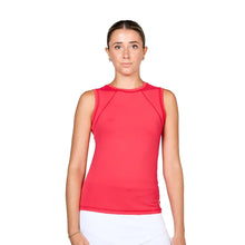 Load image into Gallery viewer, Sofibella UV Colors Womens Sleeveless Tennis Shirt - Berry Red/2X
 - 11