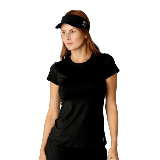 Sofibella UV Colors SS Womens Tennis Shirt - Black/XXL