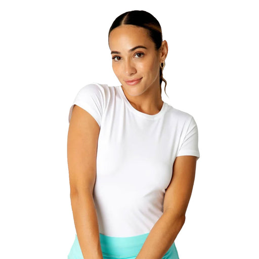 Sofibella UV Colors SS Womens Tennis Shirt - White/XXL