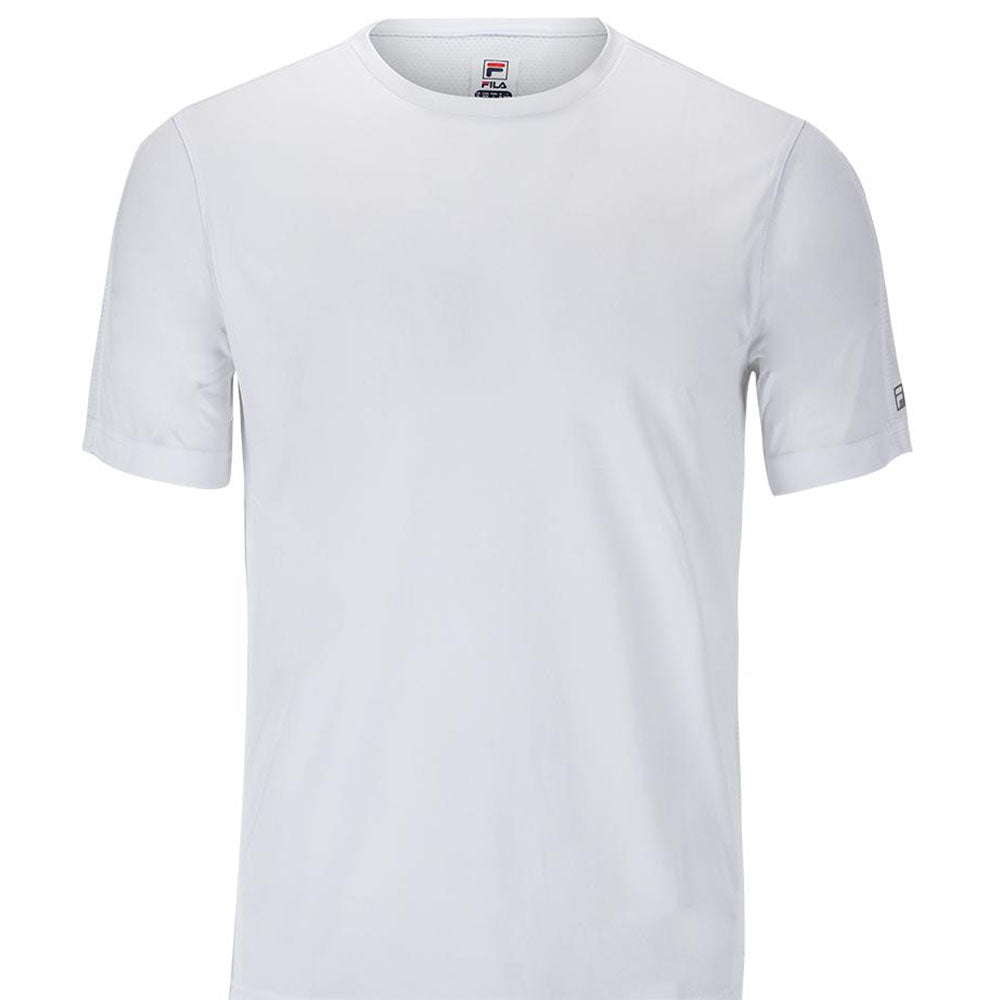 Fila Piped Mens Tennis Crew Neck - 100 WHITE/XXL