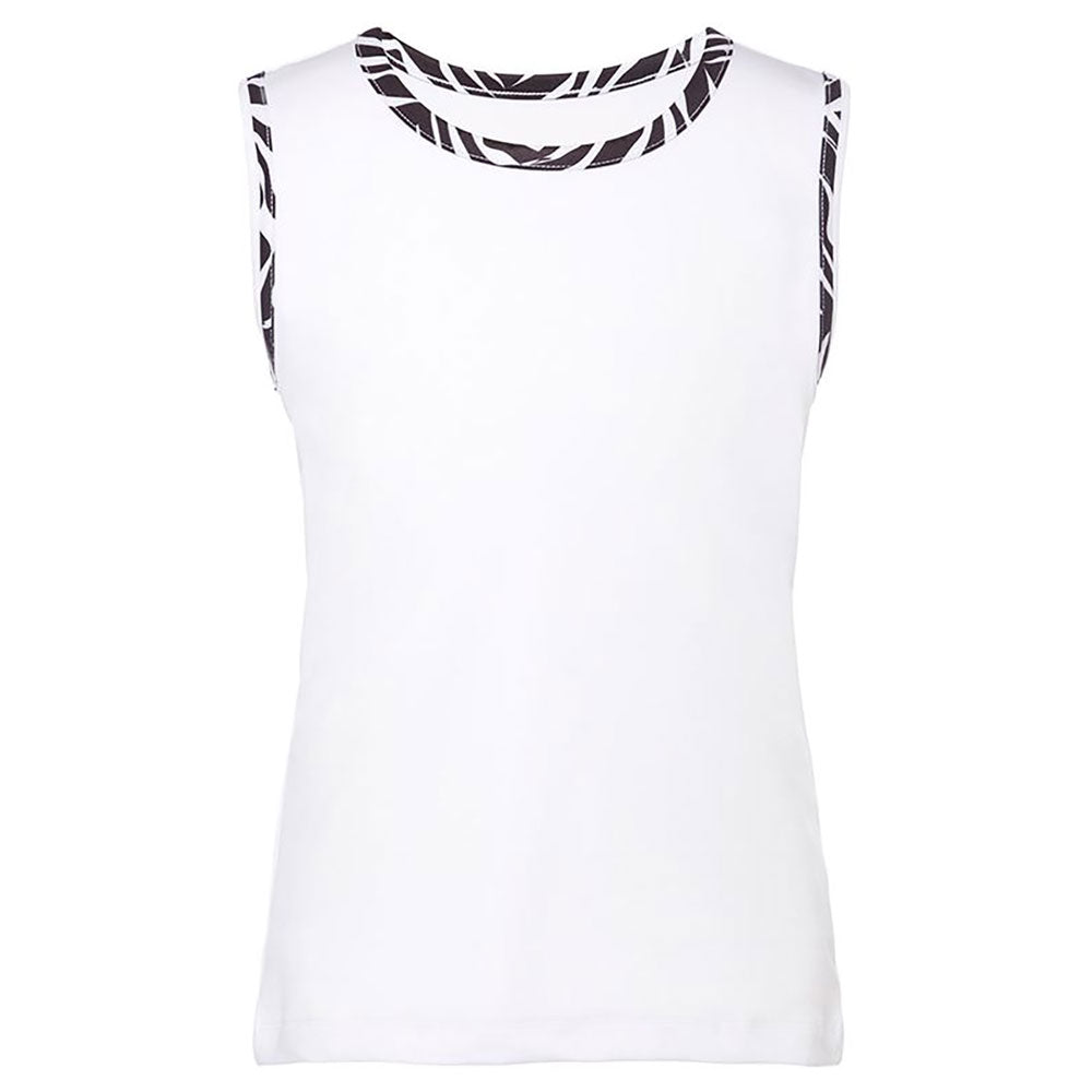 Fila Core Fullback Girls Tennis Tank Top - WHT/ZEBRA 109/L