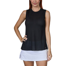 Load image into Gallery viewer, Sofibella Airflow Sleeveless Womens Tennis Shirt - Black/2X
 - 4