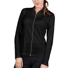 Load image into Gallery viewer, Sofibella UV Feather Womens Tennis Jacket - Black/2X
 - 3