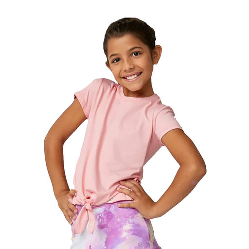 Sofibella UV Colors White Girl SS Tie Tennis Shirt - Bubble/L