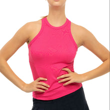 Load image into Gallery viewer, Lucky in Love One Love Rib Womens Tennis Tank Top - SHOCK PINK 645/XL
 - 10