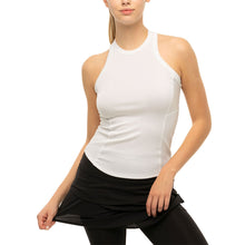 Load image into Gallery viewer, Lucky in Love One Love Rib Womens Tennis Tank Top - WHITE 110/XL
 - 12