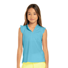 Load image into Gallery viewer, Lucky in Love Pleat Me Up Girls SL Polo - OCEAN 410/M
 - 4