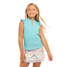 Load image into Gallery viewer, Lucky in Love Pleat Me Up Girls SL Polo - SKY 413/M
 - 5