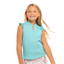 Load image into Gallery viewer, Lucky in Love Pleat Me Up Girls SL Polo - SKY 413/M
 - 7