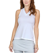 Load image into Gallery viewer, Sofibella White Racquet Net Womens Tennis Tank Top - Net/XL
 - 1