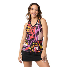 Load image into Gallery viewer, Sofibella Airflow Muscle Wht Wmns Tennis Tank Top - Birdie/2X
 - 1