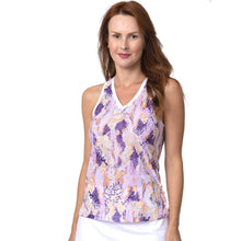Load image into Gallery viewer, Sofibella Airflow Muscle Wht Wmns Tennis Tank Top - Sweet Pea/2X
 - 9