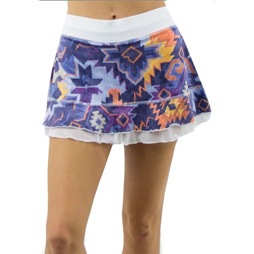 Sofibella UV Colors Dbl 13 Inch Wmn Tennis Skirt - Aztec/XL