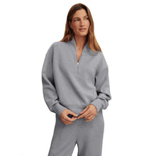 Load image into Gallery viewer, Varley Davidson Womens Half Zip Sweatshirt - Mid Blue Marl/L
 - 19