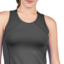 Load image into Gallery viewer, Sofibella UV Colors Womens Tennis Tank - Grey/2X
 - 9