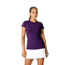 Load image into Gallery viewer, Sofibella UV Colors SS Wmns Tennis Shirt - Plum/2X
 - 7
