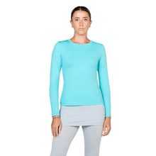 Load image into Gallery viewer, Sofibella UV Colors Womens LS Tennis Shirt - Air/2X
 - 1