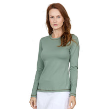 Load image into Gallery viewer, Sofibella UV Colors Womens LS Tennis Shirt - Army/2X
 - 14