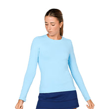 Load image into Gallery viewer, Sofibella UV Colors Womens LS Tennis Shirt - Cloud/2X
 - 11