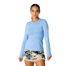 Load image into Gallery viewer, Sofibella UV Colors Womens LS Tennis Shirt - Periwinkle/2X
 - 23